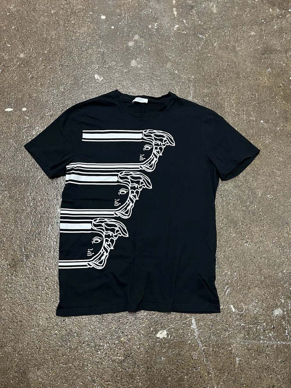 Versace Collection Triple Medusa Head Graphic Crewneck T-Shirt